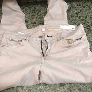 Rag and bone size 31 jeans light pink/blush